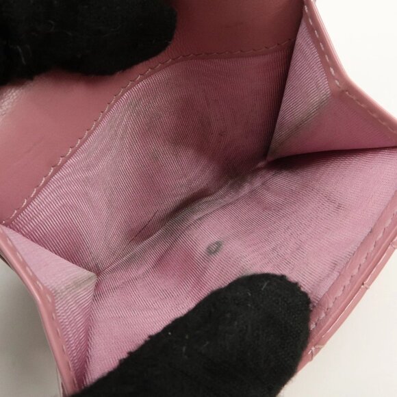 ❤️Christian Dior Lady Dior Canage Patent Leather Tri-fold Wallet Pink ❤️ - Picture 11 of 16